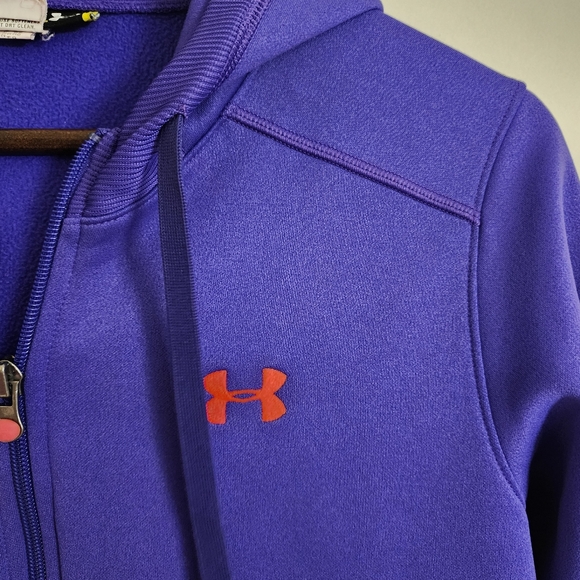 Under Armour Women's Purple Zip-Up Hoodie Sweater Medium Athleisure Casual Gorp - Picture 8 of 11